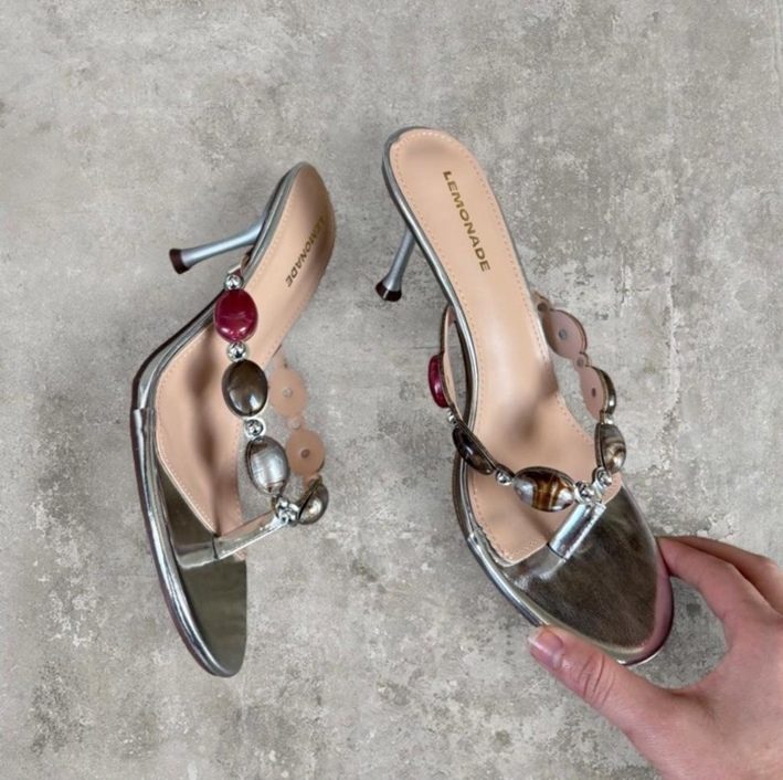 Lemonade Jeweled Mules